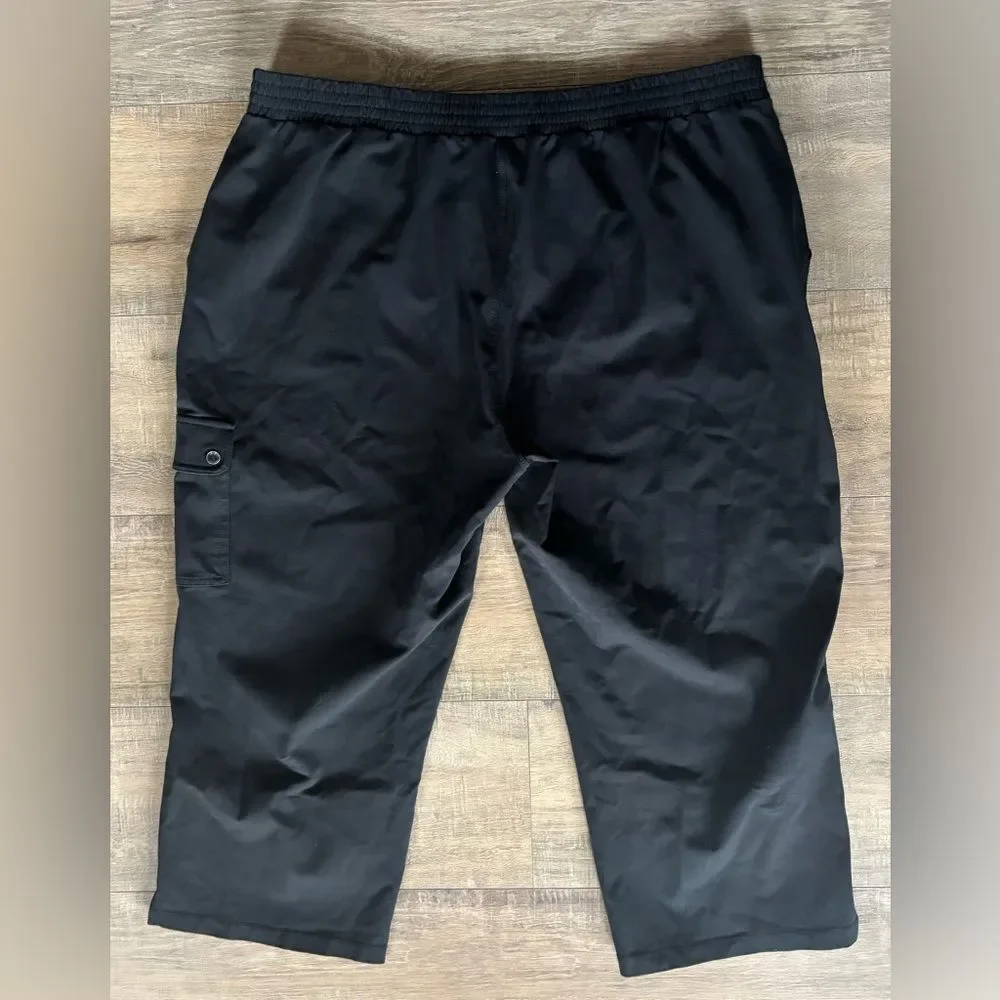 Susan Graver Weekend women’s size XL 18-20 black pull on cargo Capri ankle pants - Picture 8 of 9